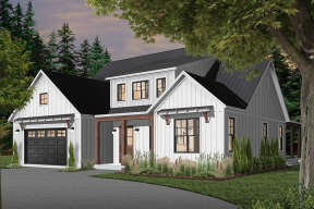 Modern Farmhouse House Plan #034-01208 Elevation Photo