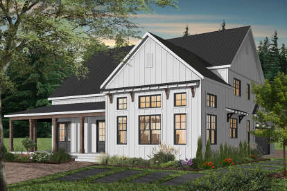 Modern Farmhouse House Plan #034-01208 Elevation Photo