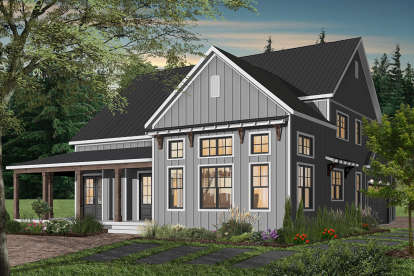 Modern Farmhouse House Plan #034-01208 Elevation Photo