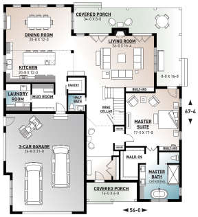 Main Floor for House Plan #034-01208