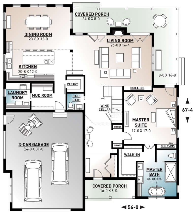 House Plan House Plan #22534 Drawing 1