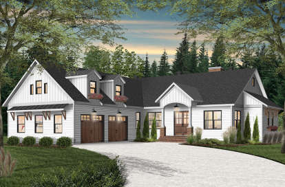 Modern Farmhouse House Plan #034-01210 Elevation Photo