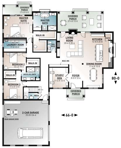 Main Floor for House Plan #034-01210