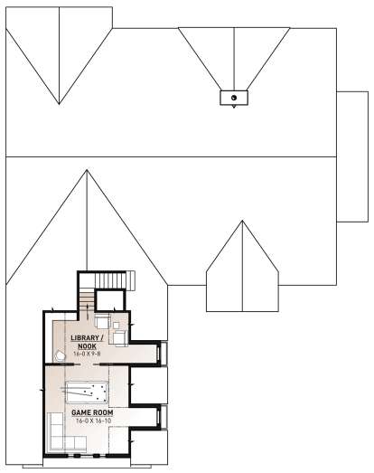 Second Floor for House Plan #034-01210