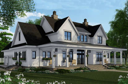 Modern Farmhouse House Plan #098-00316 Elevation Photo