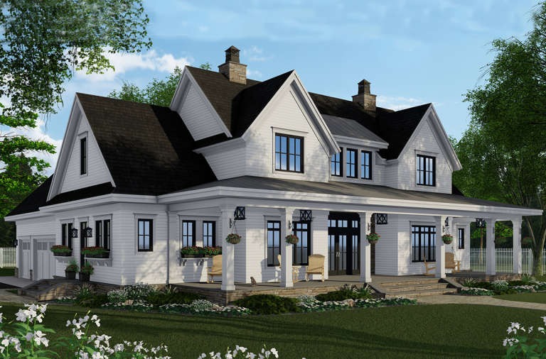Modern Farmhouse House Plan #098-00316 Elevation Photo