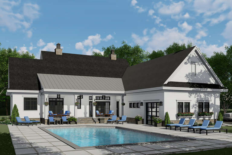 Modern Farmhouse House Plan #098-00316 Elevation Photo