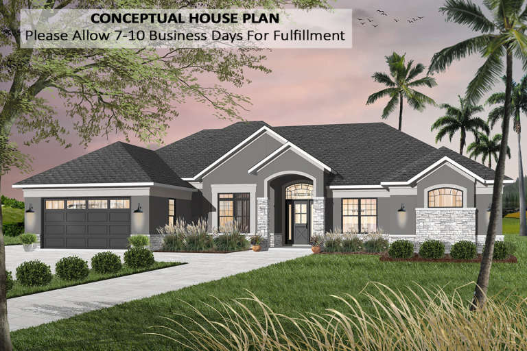 House Plan House Plan #22562 Front Elevation 