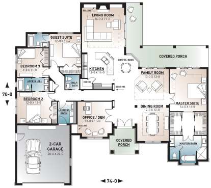 Main Floor for House Plan #034-01211