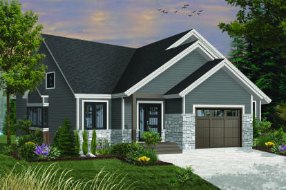 Craftsman House Plan #034-01214 Elevation Photo