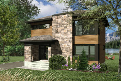 Prairie House Plan #034-01215 Elevation Photo