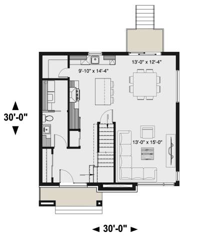 Main Floor for House Plan #034-01215