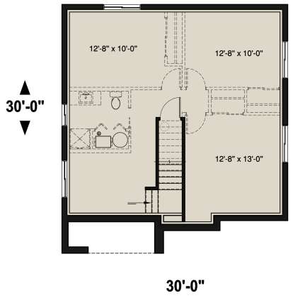 Basement for House Plan #034-01215