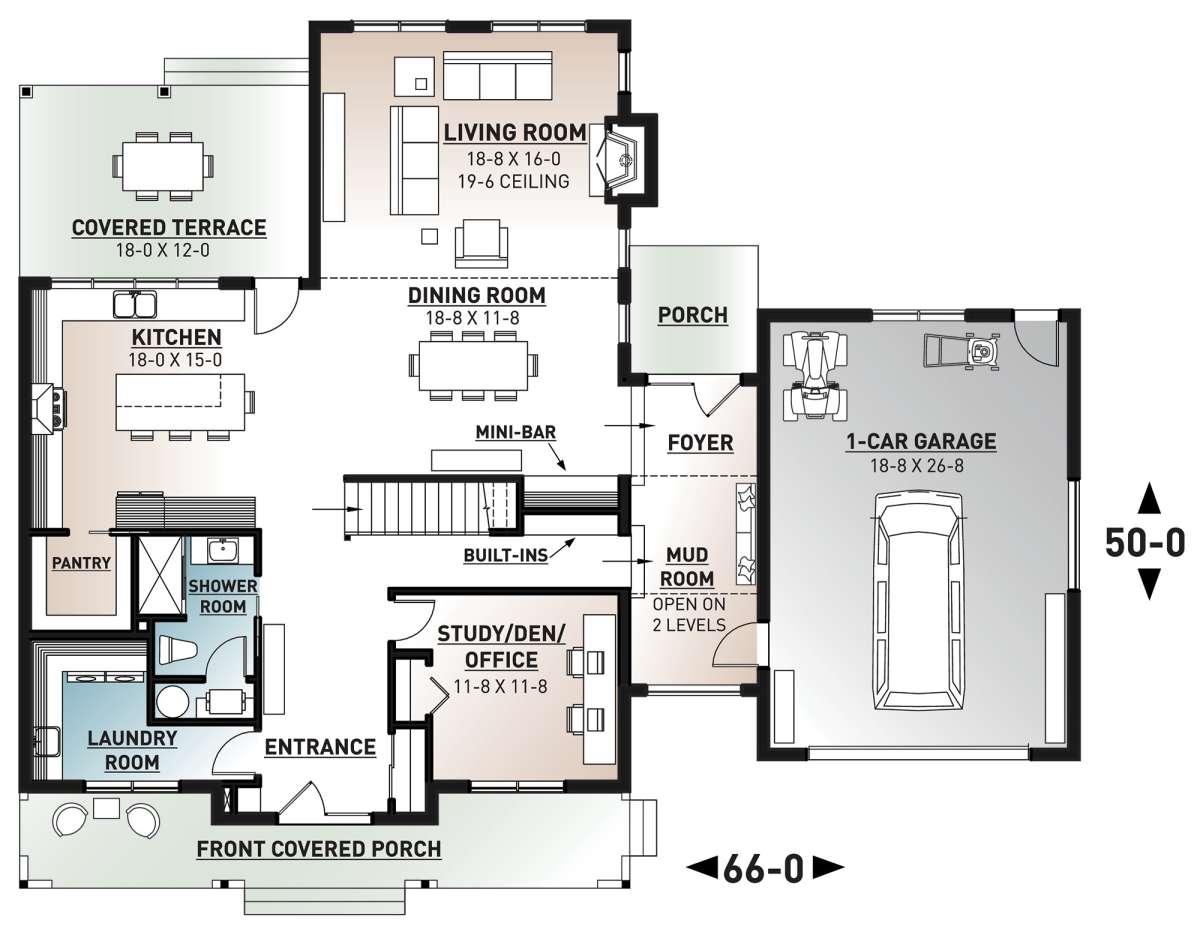 Main Floor for House Plan #034-01216