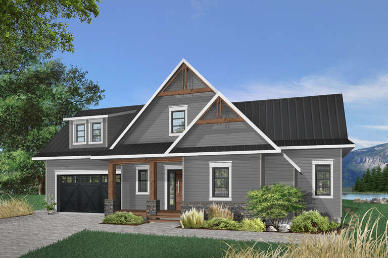 House Plan House Plan #22604 Angled Front Elevation