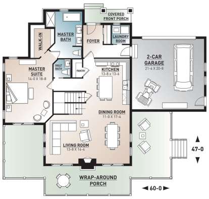 Main Floor for House Plan #034-01217