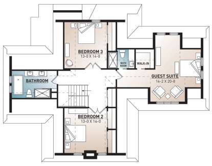 Second Floor for House Plan #034-01217