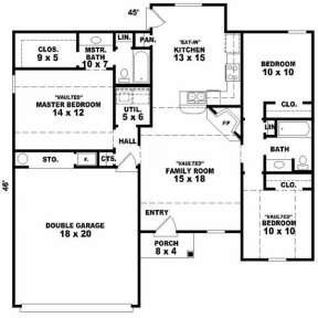 Floorplan for House Plan #053-00131
