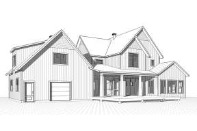 Modern Farmhouse House Plan #034-01218 Elevation Photo