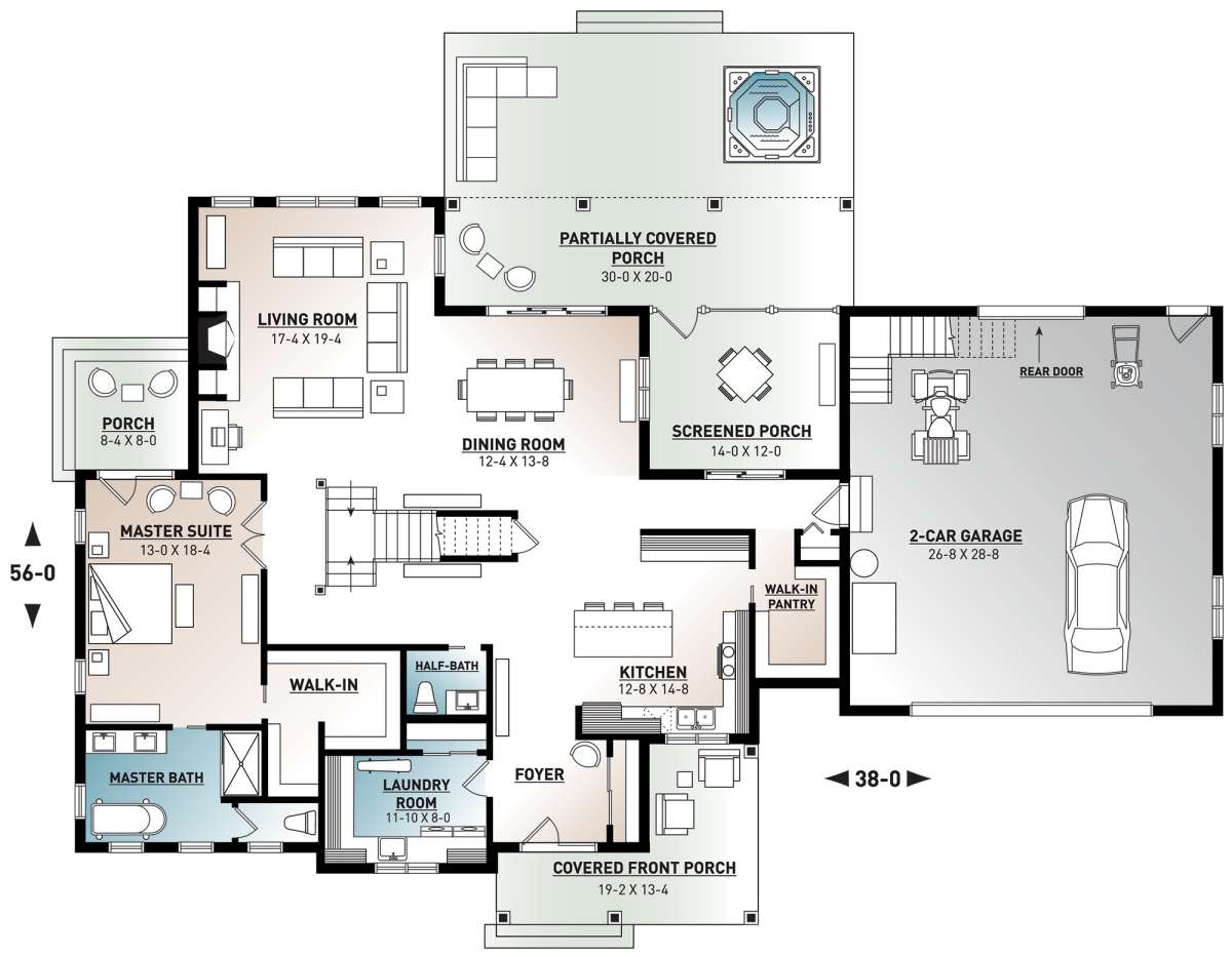Main Floor for House Plan #034-01218