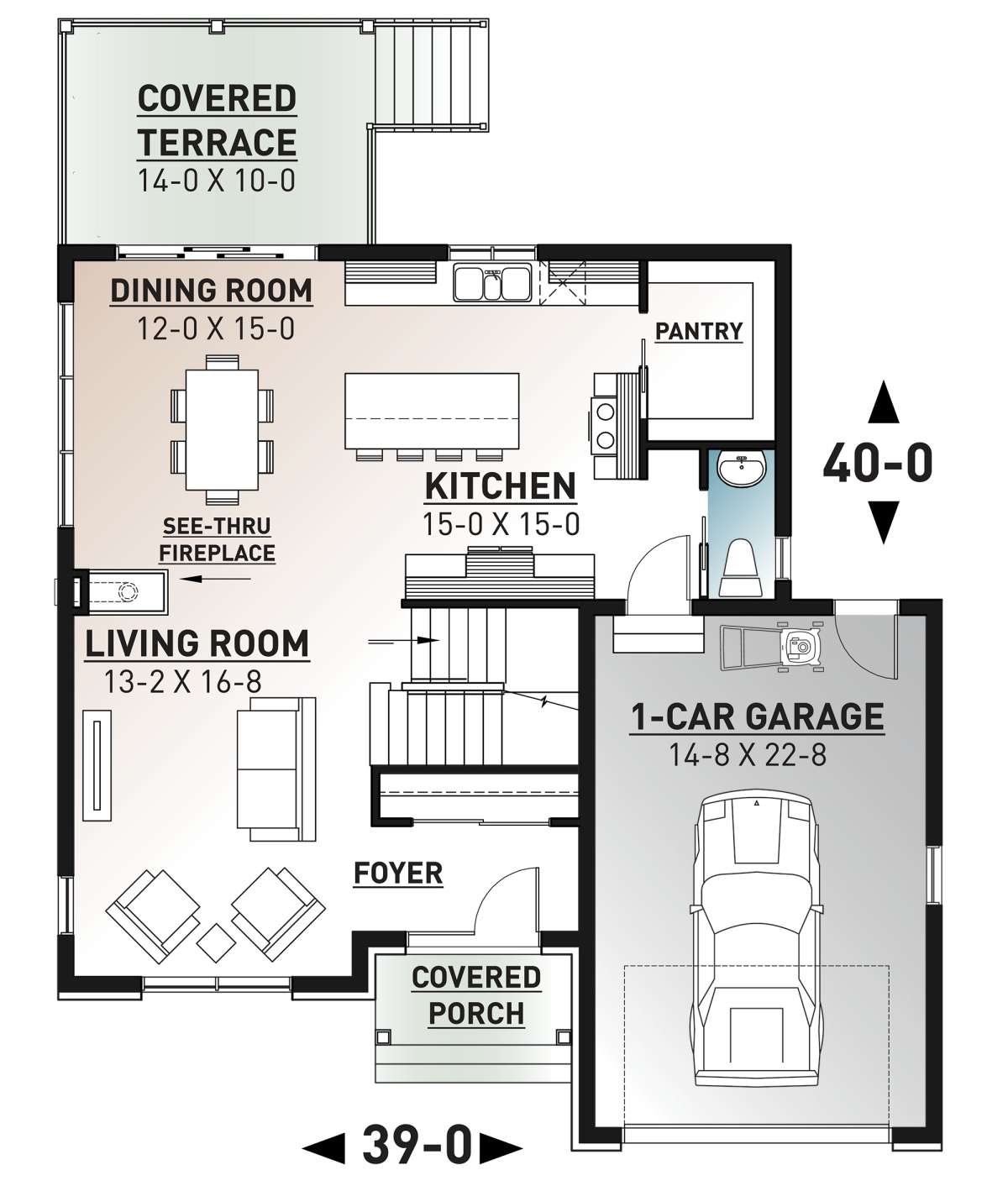 Main Floor for House Plan #034-01219