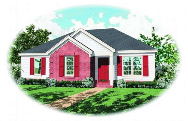 Traditional House Plan #053-00132 Elevation Photo