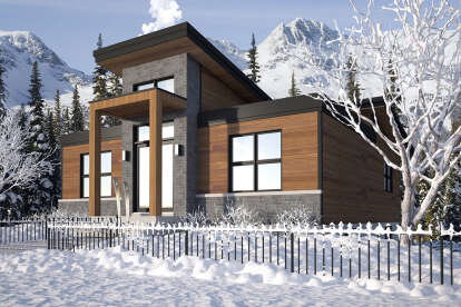 Vacation House Plan #034-01220 Elevation Photo