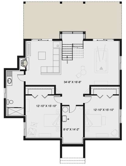 Basement for House Plan #034-01220