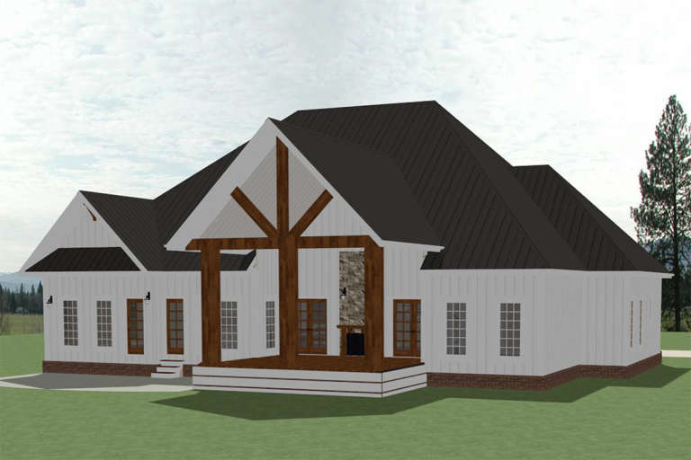 Modern Farmhouse House Plan #6849-00076 Elevation Photo