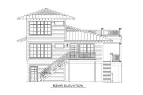 Coastal House Plan #940-00163 Elevation Photo