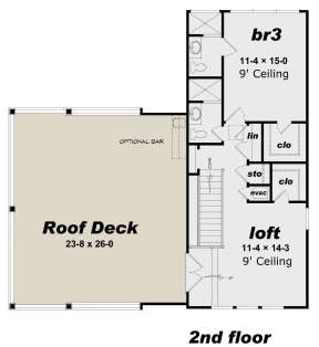Second Floor for House Plan #940-00163