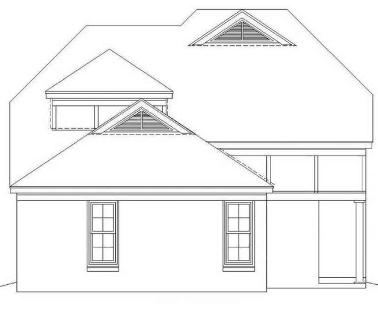 Narrow Lot House Plan #053-00134 Elevation Photo