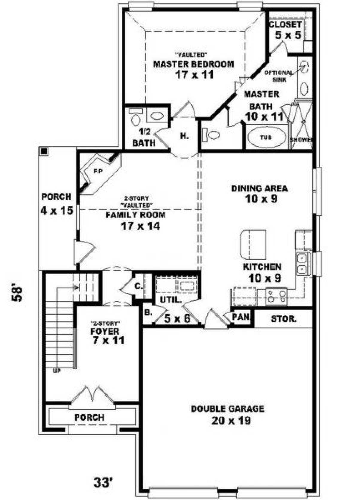 First Floor for House Plan #053-00134