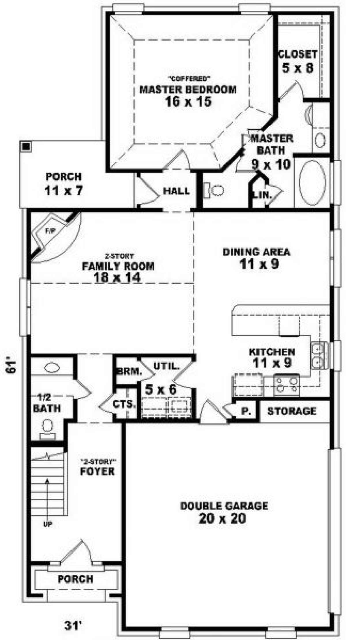 First Floor for House Plan #053-00135
