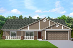 Ranch House Plan #3978-00220 Elevation Photo