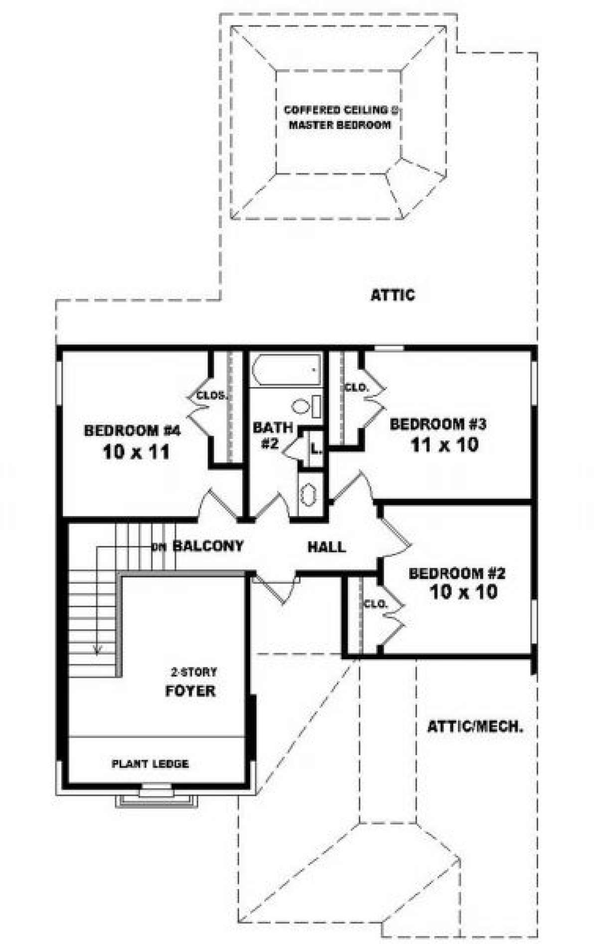 Second Floor for House Plan #053-00137