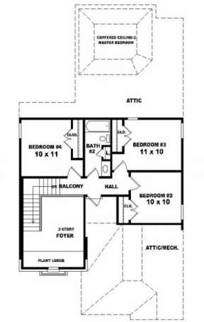 Second Floor for House Plan #053-00137