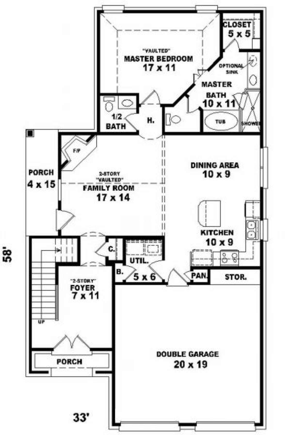 First Floor for House Plan #053-00138