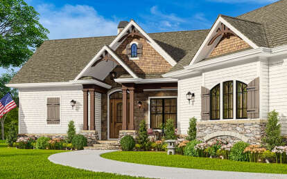 Craftsman House Plan #699-00238 Elevation Photo