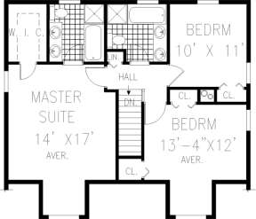 Upper Floor for House Plan #033-00036