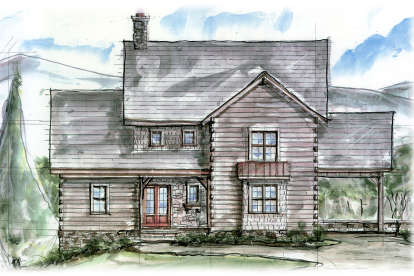 Mountain Rustic House Plan #699-00241 Elevation Photo