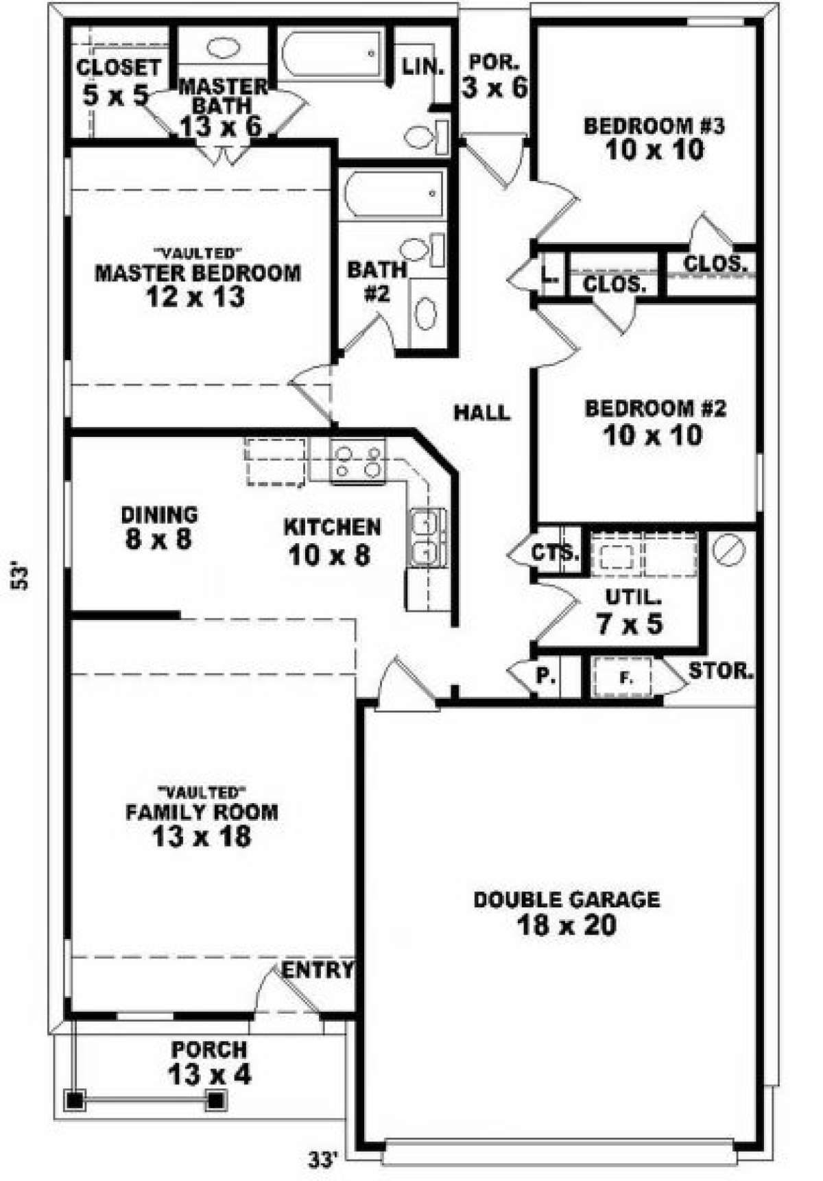 Floorplan for House Plan #053-00141