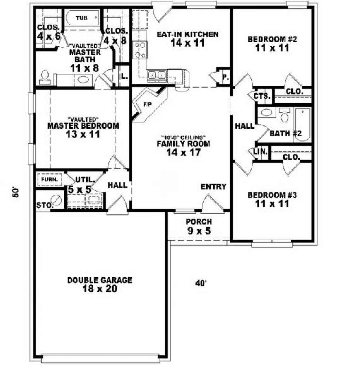 Floorplan for House Plan #053-00142