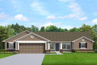 Ranch House Plan #3978-00225 Elevation Photo