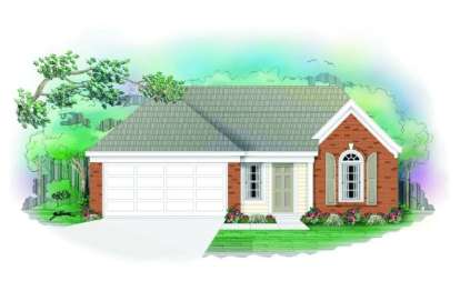 3 Bed, 2 Bath, 1253 Square Foot House Plan - #053-00144