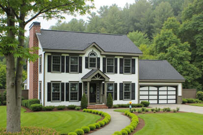 Early American House Plan #033-00037 Elevation Photo