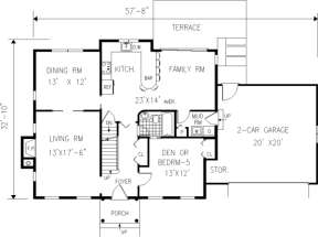 Main Floor for House Plan #033-00037