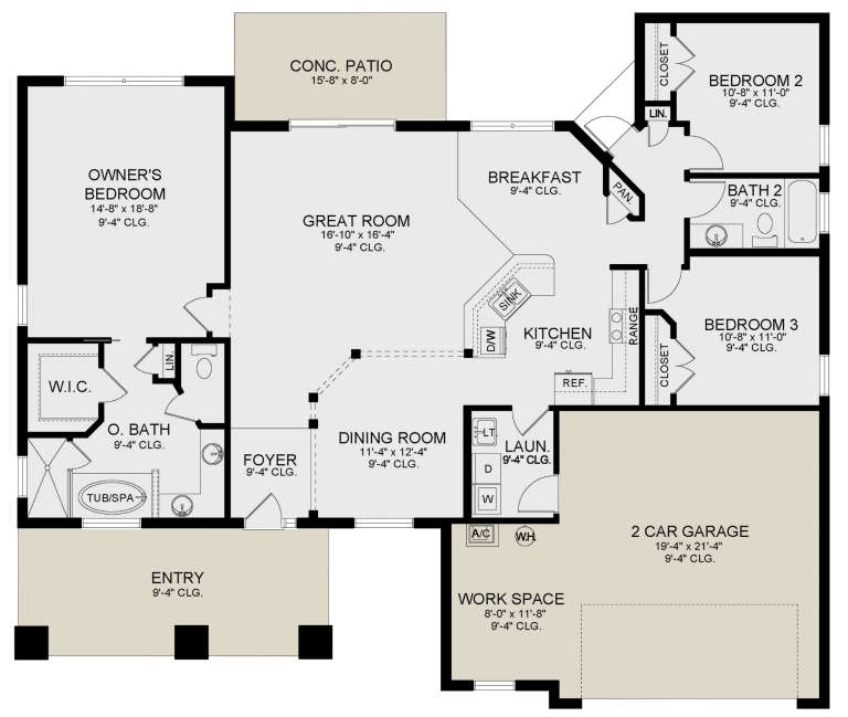 House Plan House Plan #22800 Drawing 1