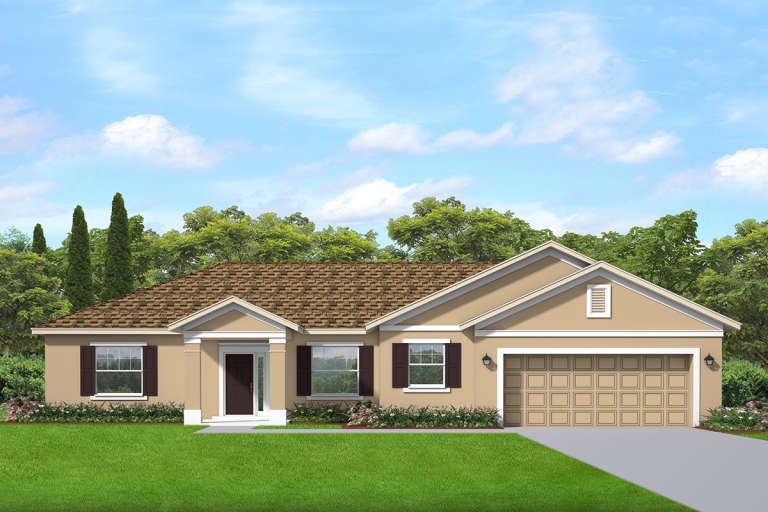 Ranch House Plan #3978-00230 Elevation Photo