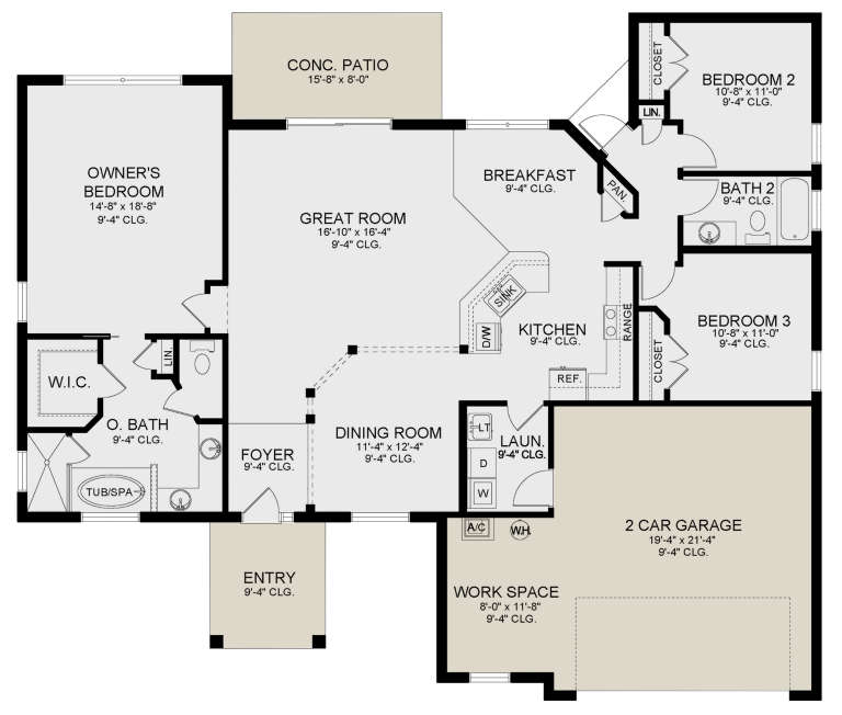 House Plan House Plan #22807 Drawing 1
